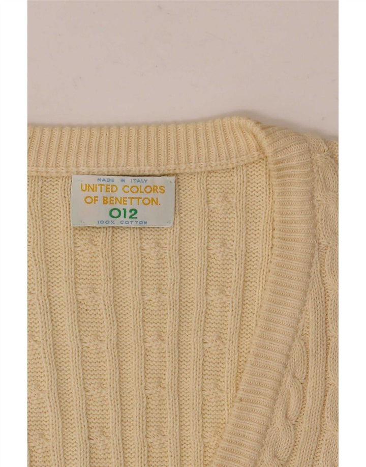 Canotta da donna Benetton Canotta UK 12 Cotone bianco sporco medio