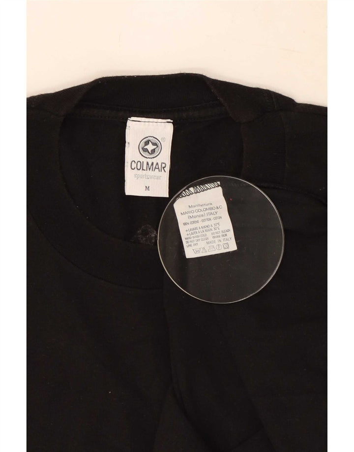 T-shirt grafica da uomo Colmar Top in cotone nero medio
