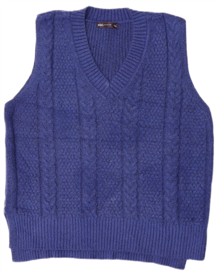 Canotta da donna Marks & Spencer UK 16 grande poliestere blu
