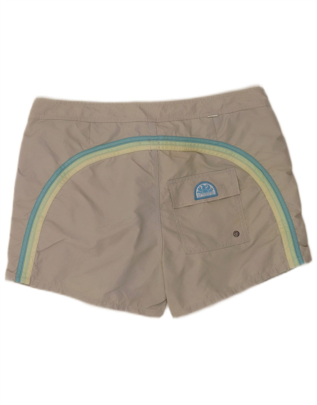 Pantaloncini da bagno da uomo Sundek, nylon a righe grigie grandi