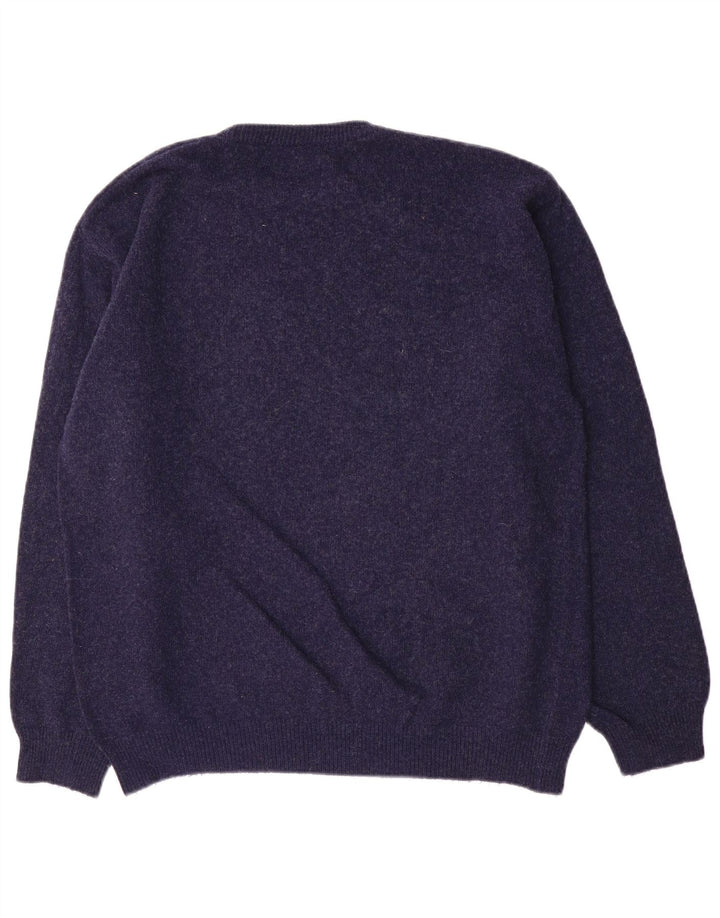 Maglione maglione girocollo da uomo Marlboro Classics 2XL lana blu navy