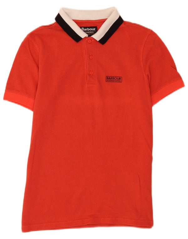Polo da uomo Barbour piccola rossa in cotone color block