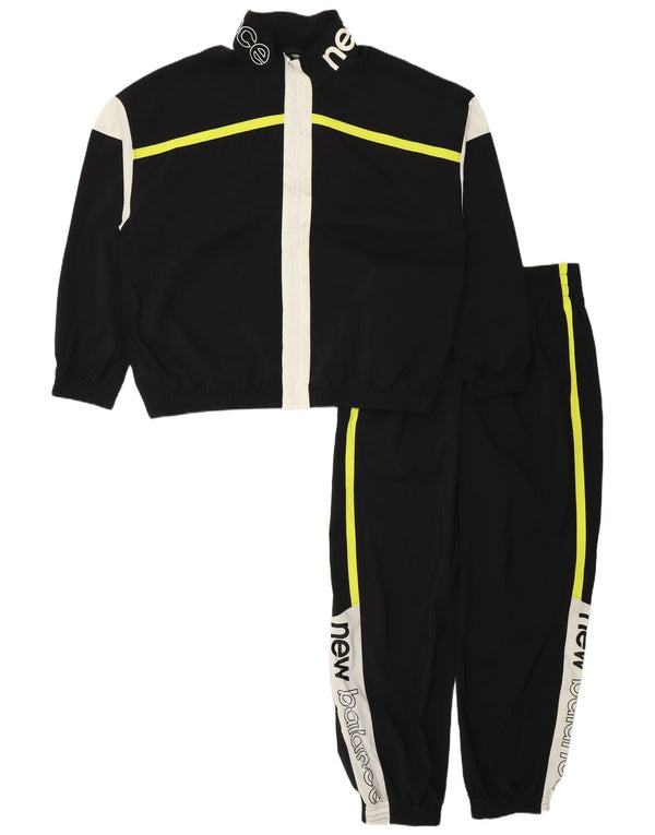 Tuta intera da uomo con grafica New Balance, poliestere color block medio nero