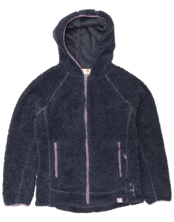 Giacca in pile con cappuccio da donna Weird Fish UK 12 medio poliestere blu navy