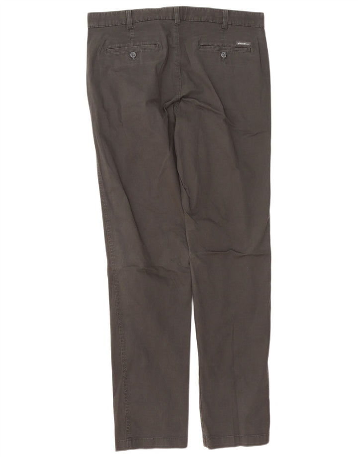 Pantaloni chino dritti da uomo EDDIE BAUER W36 L34 cotone grigio