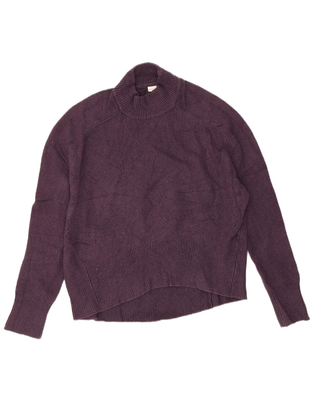 Maglione maglione oversize con collo dolcevita da donna John Lewis UK 10 piccolo viola