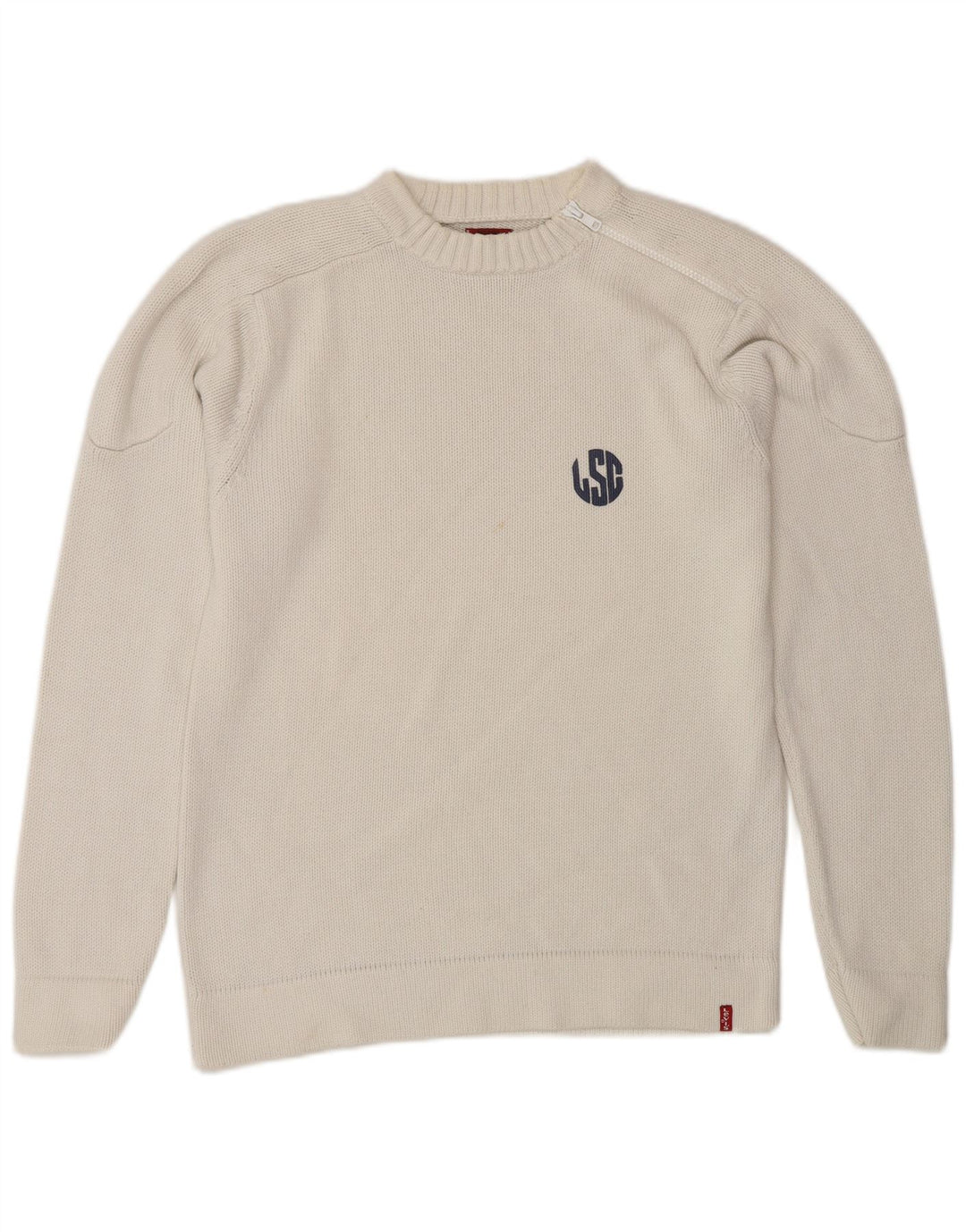 Maglione girocollo con grafica da uomo Levi's piccolo in cotone bianco