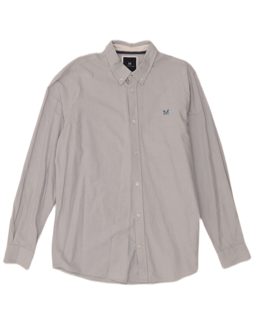 Crew Clothing Camicia slim fit da uomo in cotone blu medio