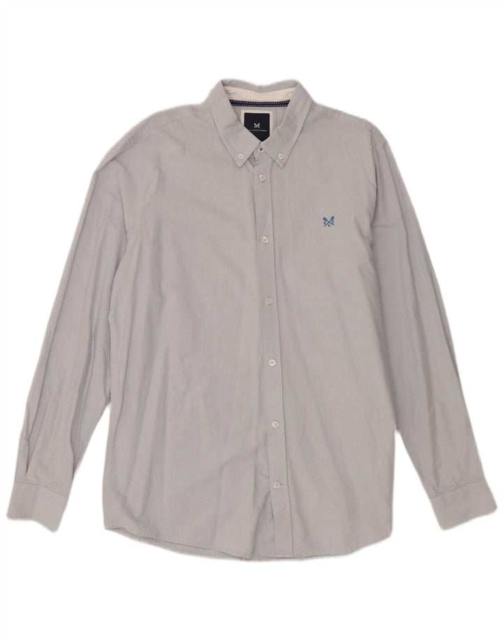 Crew Clothing Camicia slim fit da uomo in cotone blu medio