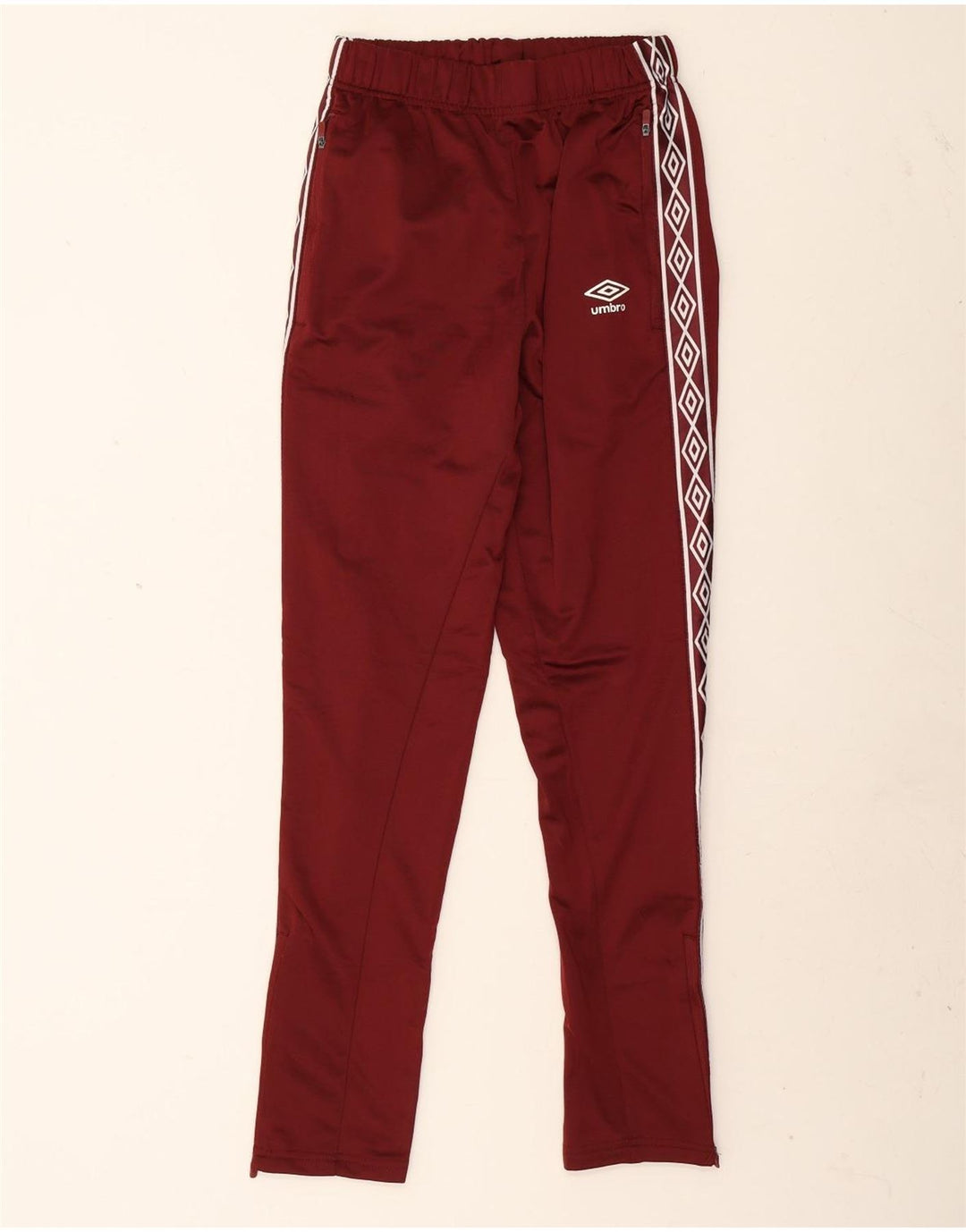 Pantaloni da tuta con grafica Umbro da uomo piccoli in poliestere bordeaux