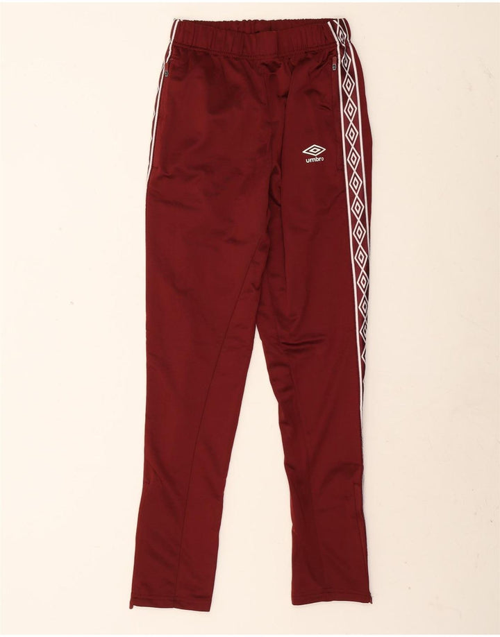 Pantaloni da tuta con grafica Umbro da uomo piccoli in poliestere bordeaux