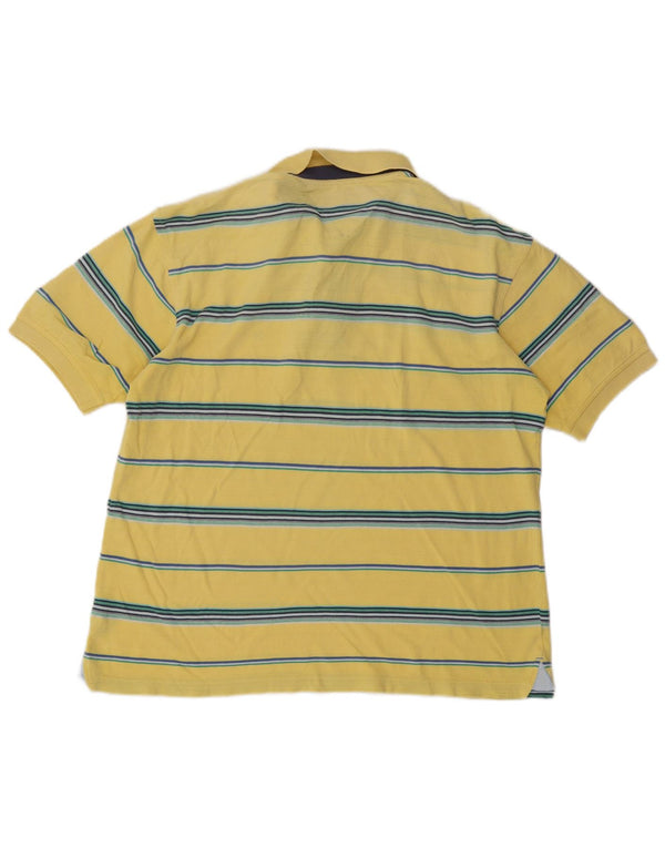 Polo da uomo Tommy Hilfiger grande in cotone a righe gialle