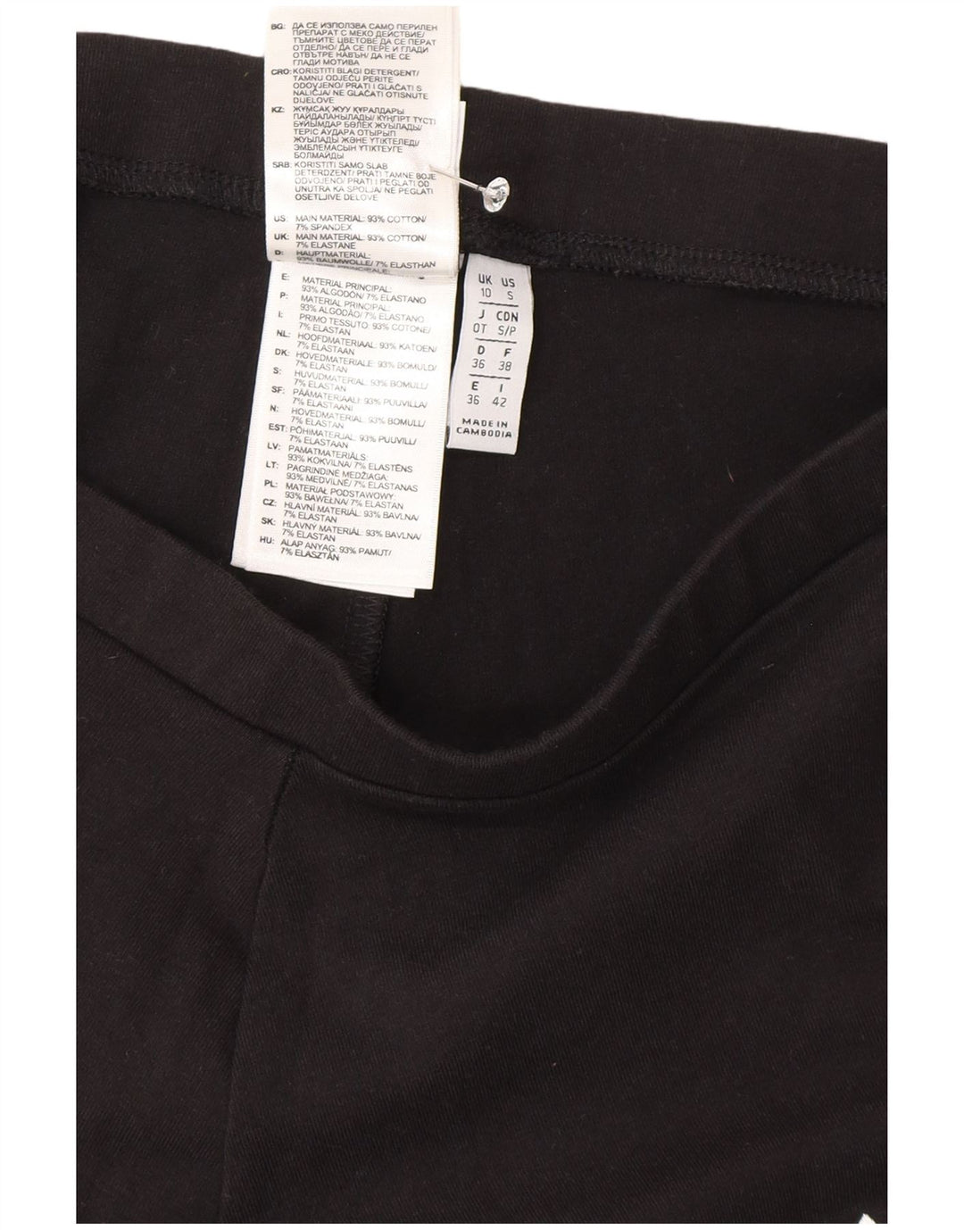 Leggings Adidas da donna UK 10 piccolo cotone nero