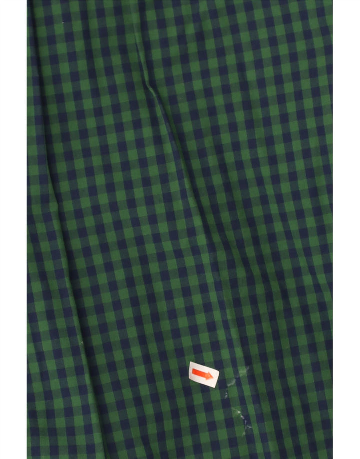 TOMMY HILFIGER Mens Shirt Medium Green Check Cotton