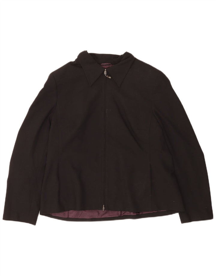 Giacca blazer da donna Marks & Spencer vestibilità standard UK 18 XL poliestere nero