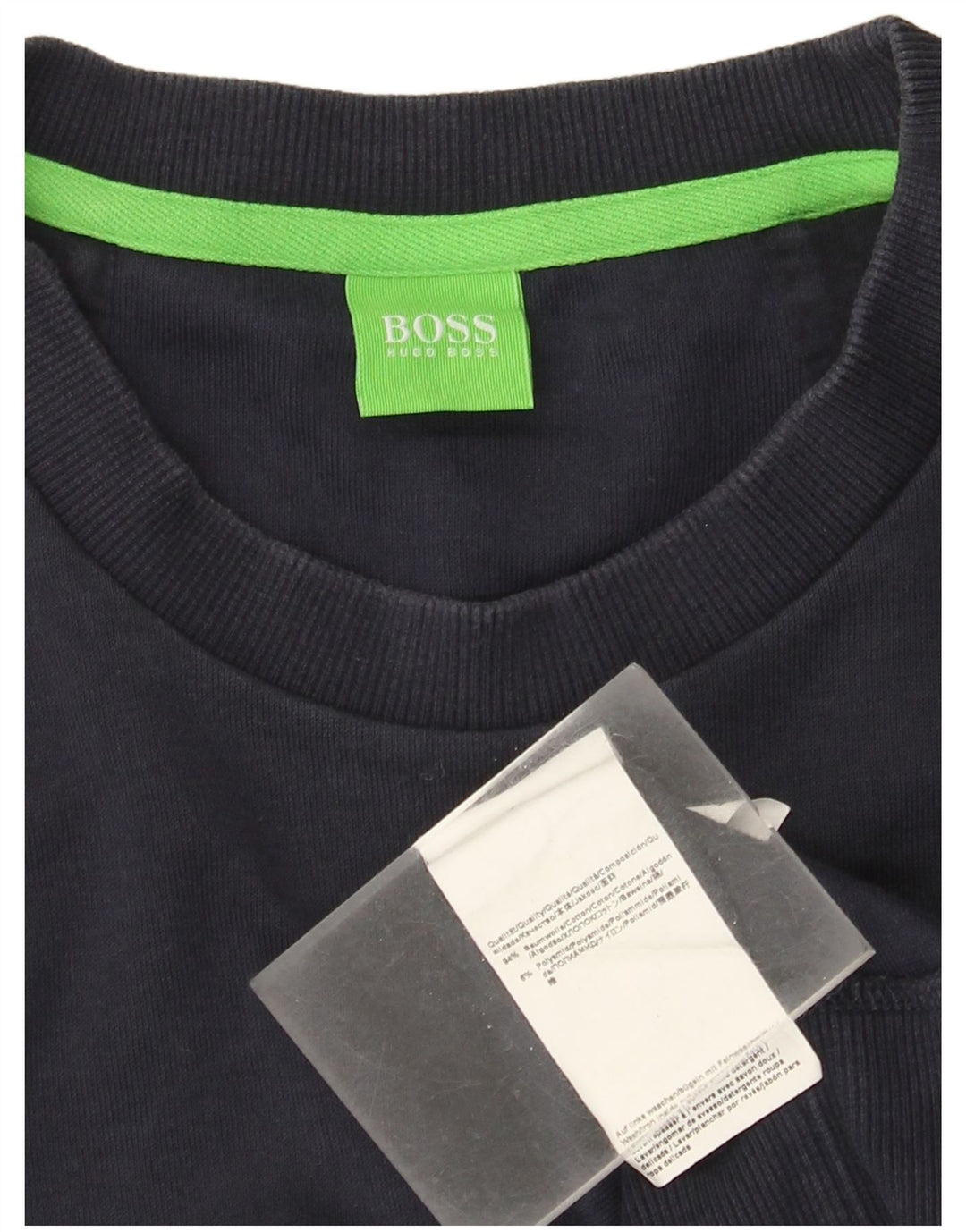 Hugo Boss Felpa grafica da uomo Maglione grande cotone blu navy