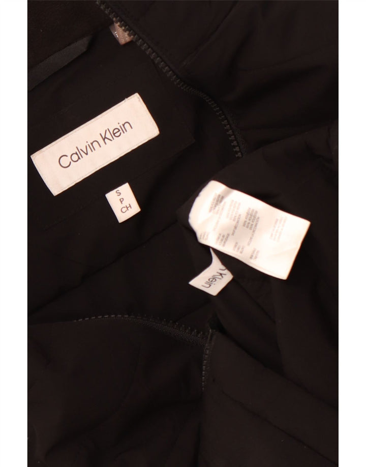 CALVIN KLEIN Giacca imbottita da uomo UK 36 Small Poliestere nero
