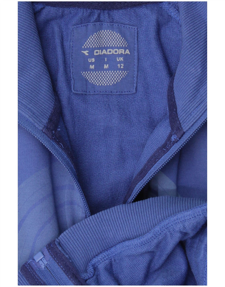 DIADORA Giacca da tuta grafica da donna UK 12 Blu medio