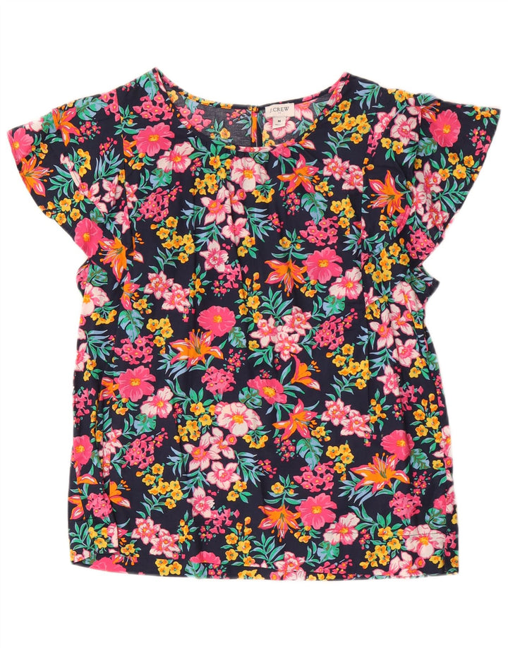 J. Crew Camicetta a pipistrello da donna Top UK 14 Cotone floreale multicolore medio