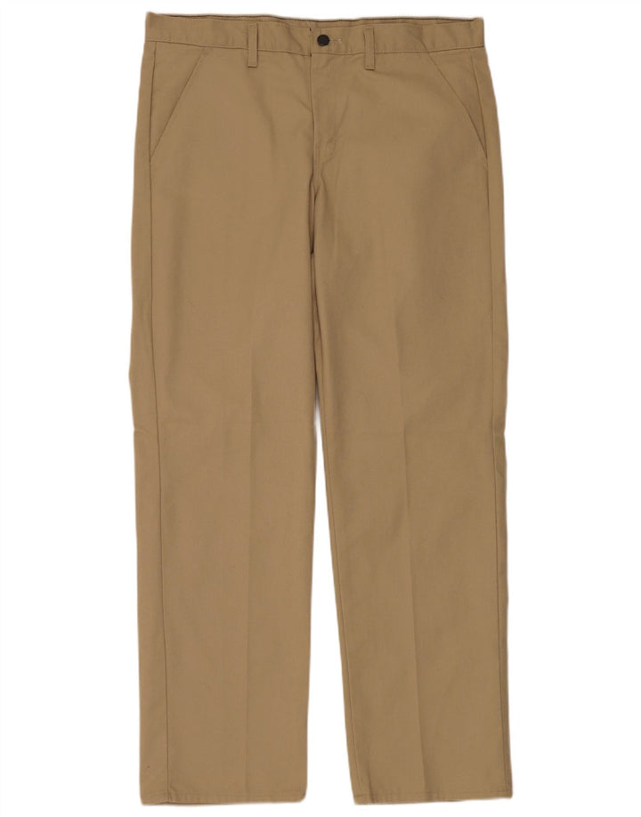 Pantaloni chino dritti da uomo Dickies W34 L32 poliestere kaki