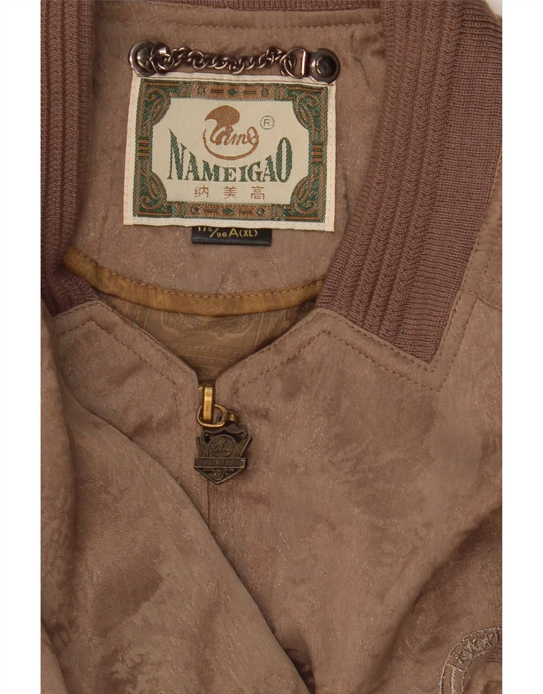 Giubbotto bomber vintage da uomo UK 42 XL Marrone Paisley
