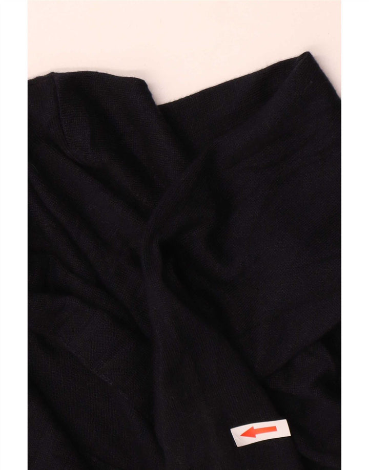 Maglione cardigan aperto da donna Marks & Spencer UK 10 piccolo viscosa blu navy