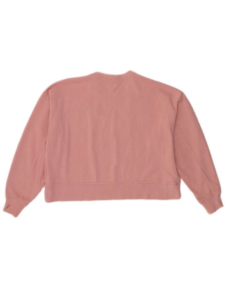 Felpa con grafica corta Nike da donna UK 14 cotone rosa medio
