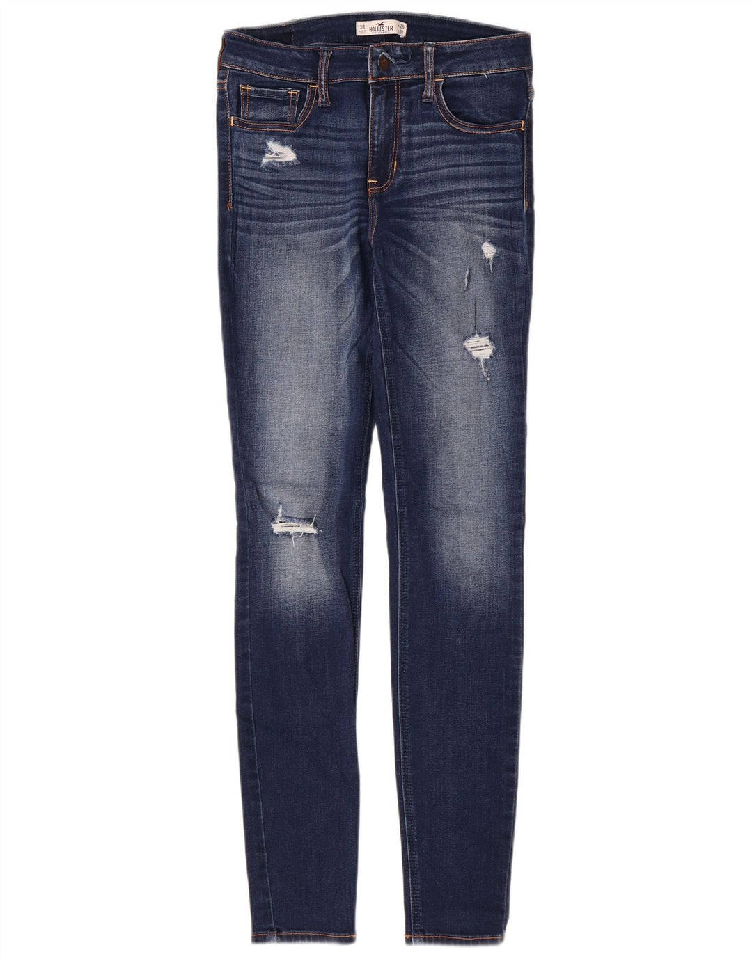 Jeans skinny effetto consumato HOLLISTER da donna US 3 XS W26 L31 cotone blu