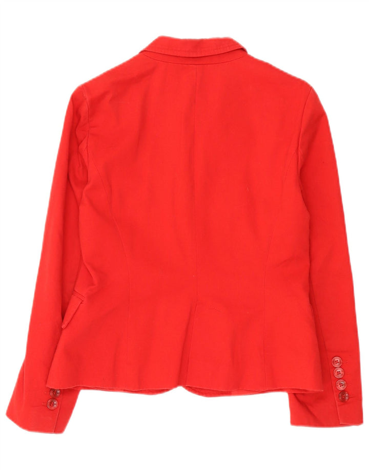 Giacca blazer a 2 bottoni da donna Zara EU 38 piccola in cotone rosso