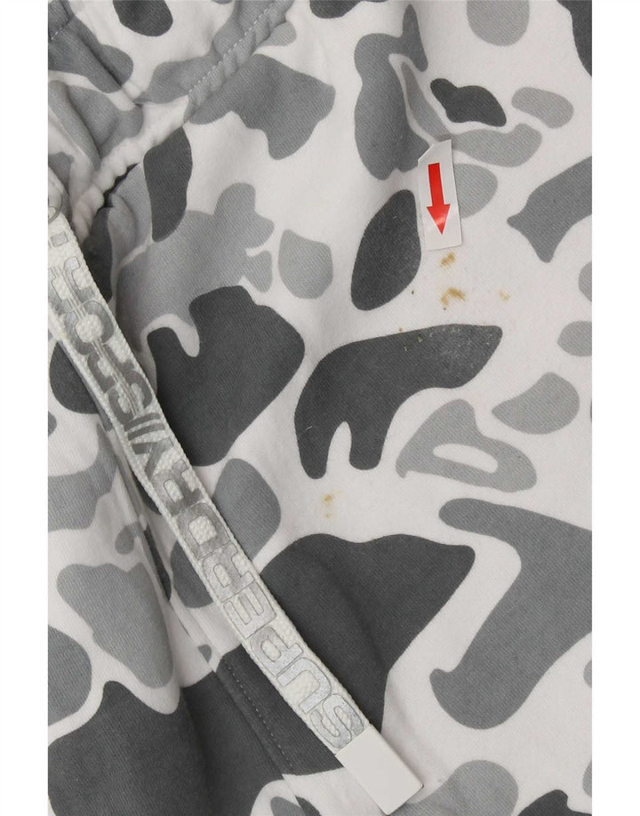 Pantaloncini sportivi grafici da uomo Superdry in cotone mimetico grigio medio