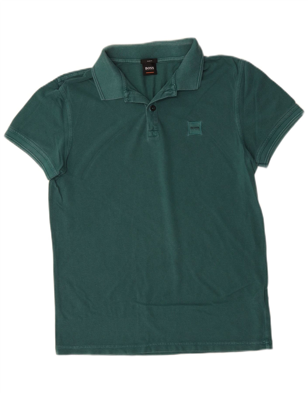 Polo da uomo Hugo Boss in cotone verde medio
