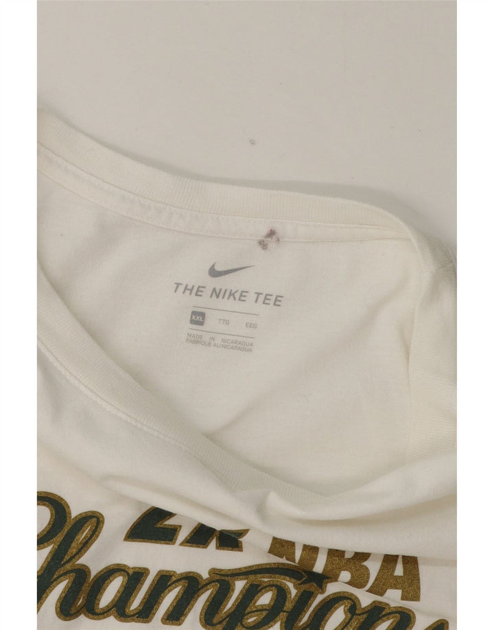 Maglietta grafica da uomo Nike Milwaukee Bucks 2XL bianca