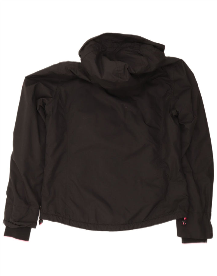 Giacca a vento con cappuccio da donna Superdry Windcheater UK 14 grande nera