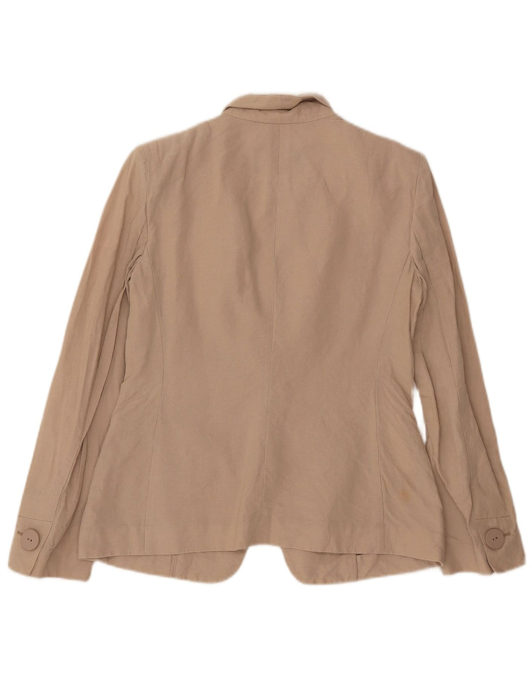 Giacca blazer da donna a 1 bottone Armani UK 10 piccola in cotone beige