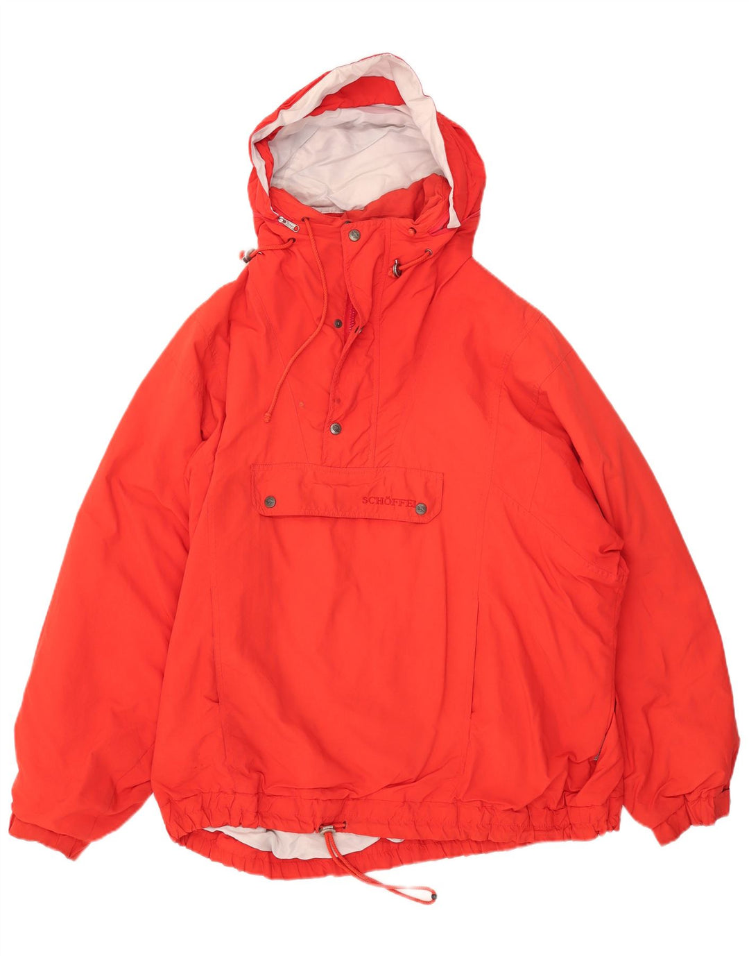 SCHAEFER Giacca a vento da uomo con cappuccio Gore-Tex UK 44 2XL Rosso Poliammide