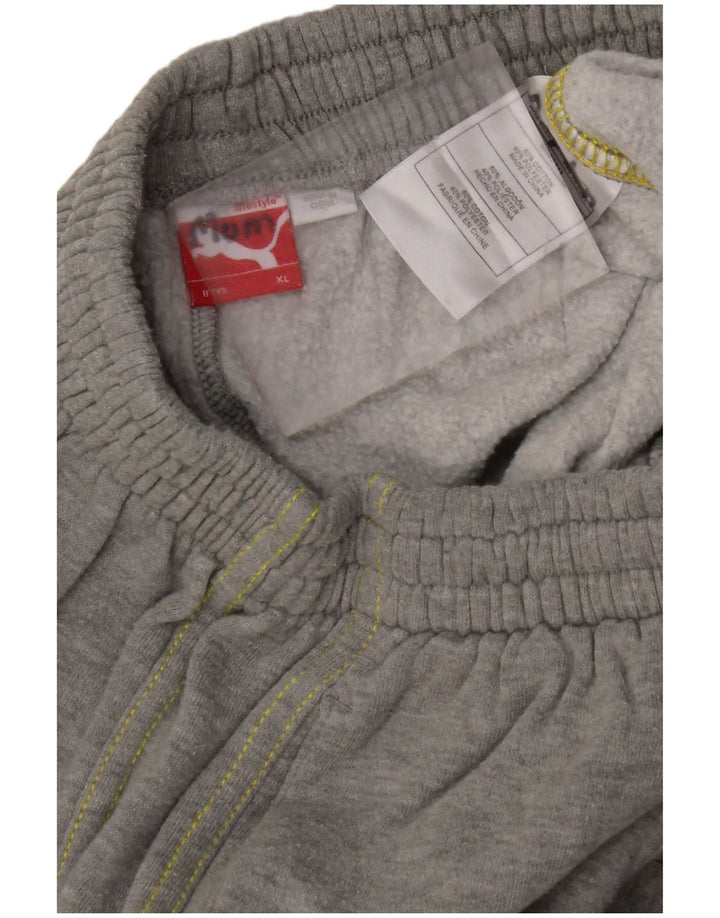 Pantaloni da tuta con grafica PUMA da ragazzo 13-14 anni in cotone grigio