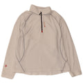 Maglione in pile da donna con collo e zip Musto UK 14 grande poliestere bianco