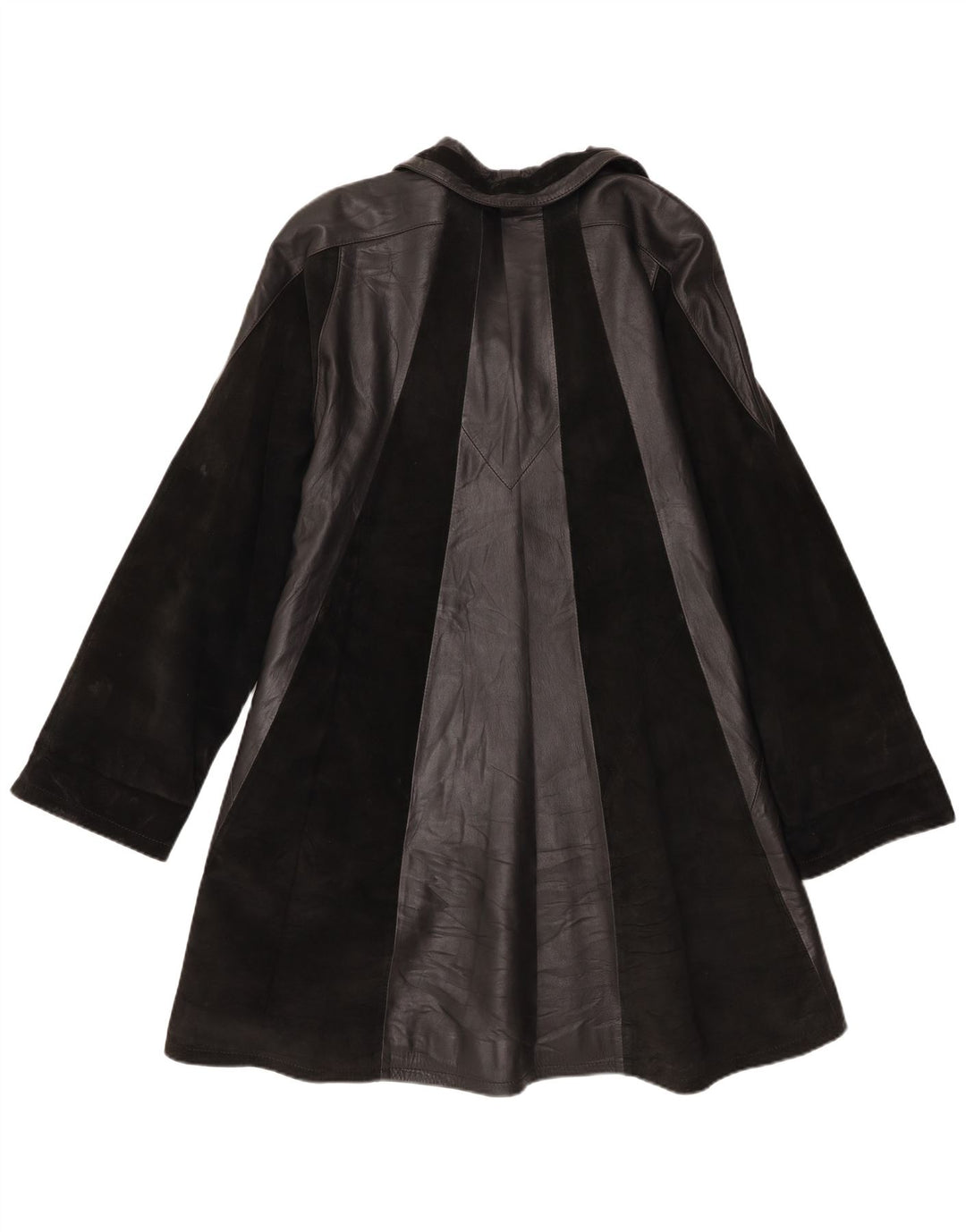 Cappotto in pelle da donna Adarcrea EU 48 2XL Pelle color block nera