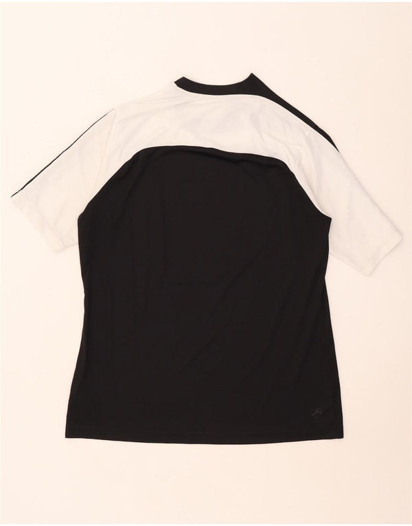 T-shirt Adidas da uomo Top Large in poliestere color block nero