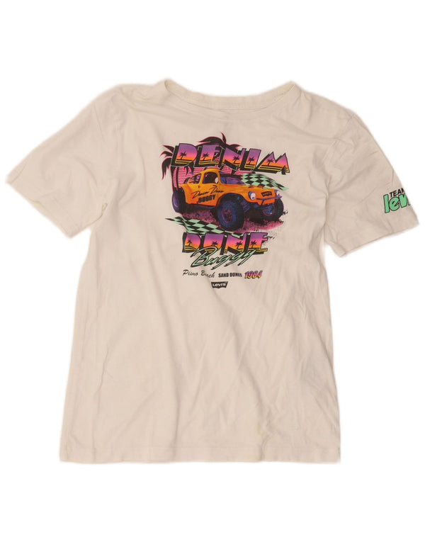 T-shirt grafica da ragazzo Levi's Top 15-16 anni in cotone bianco