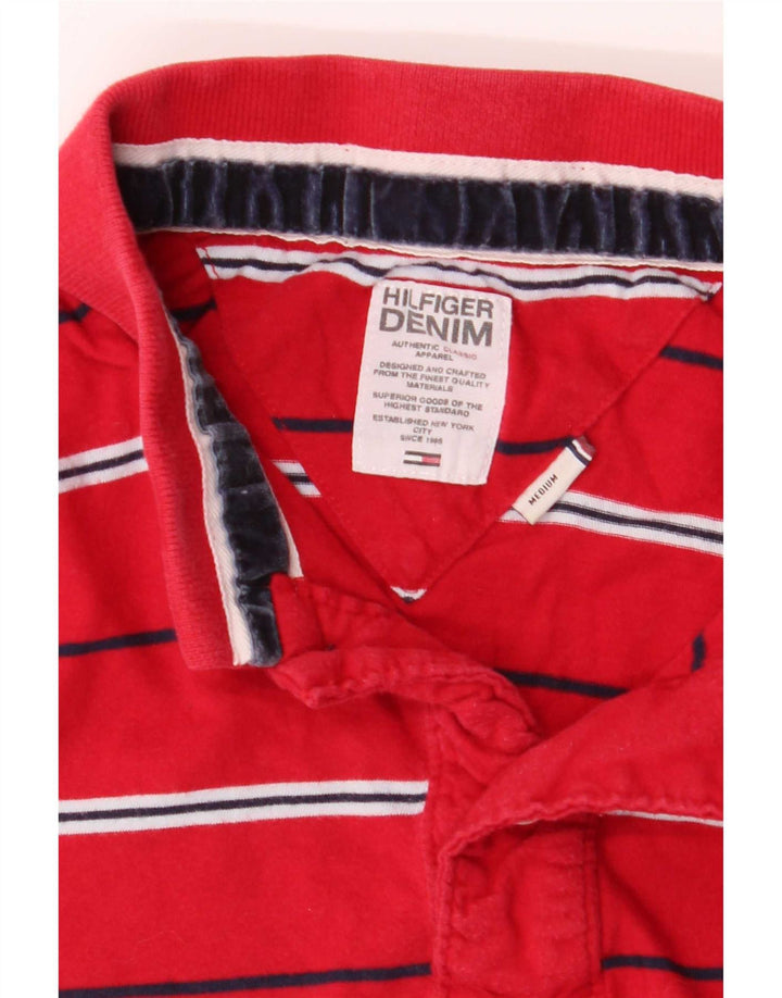 Polo da uomo Tommy Hilfiger a righe rosse medie