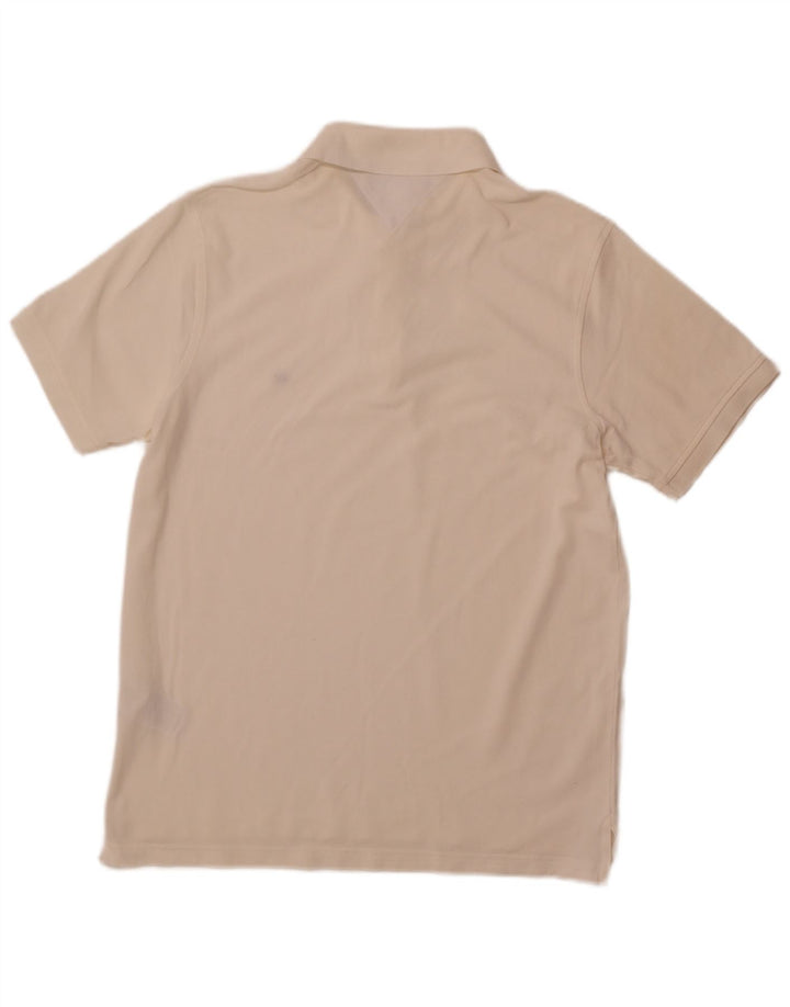 TOMMY HILFIGER Polo da uomo slim fit XL in cotone bianco sporco