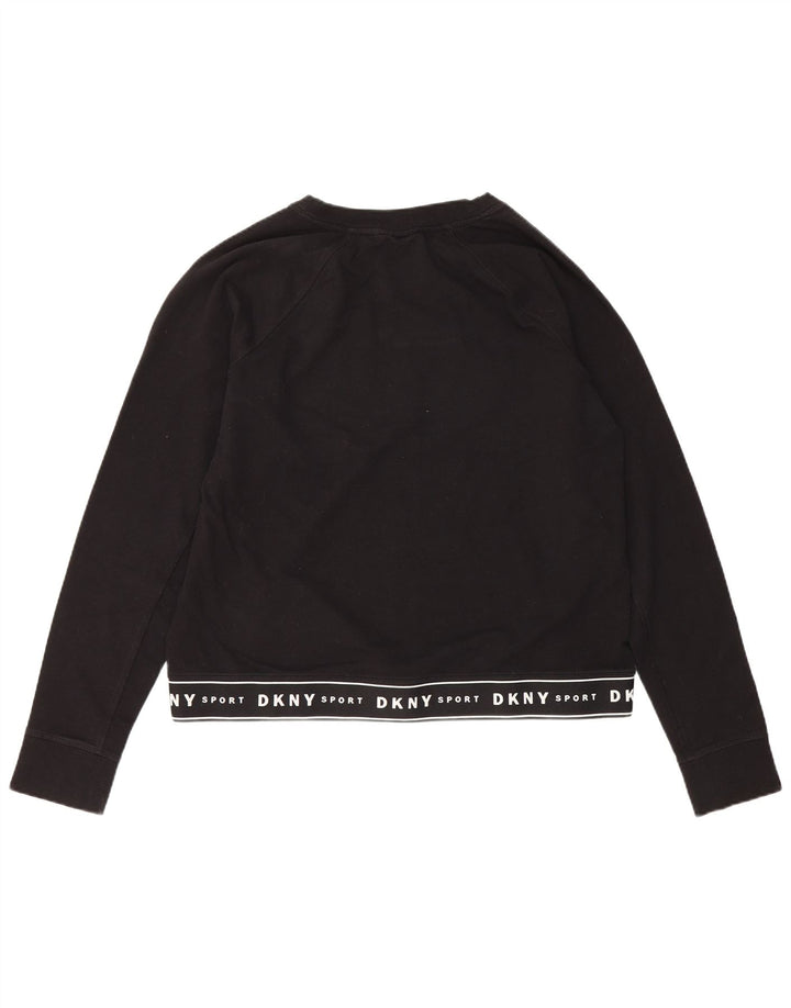 DKNY Womens Sweatshirt Jumper UK 18 XL Black Cotton