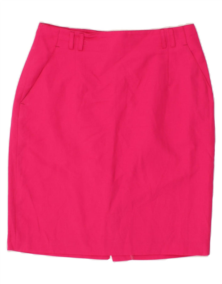 ROSNER Womens Pencil Skirt IT 42 Medium W30  Pink Viscose Vintage Rosner and Second-Hand Rosner from Messina Hembry 