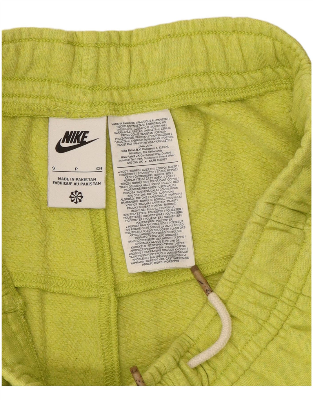 Pantaloncini sportivi Nike da uomo piccoli in cotone verde