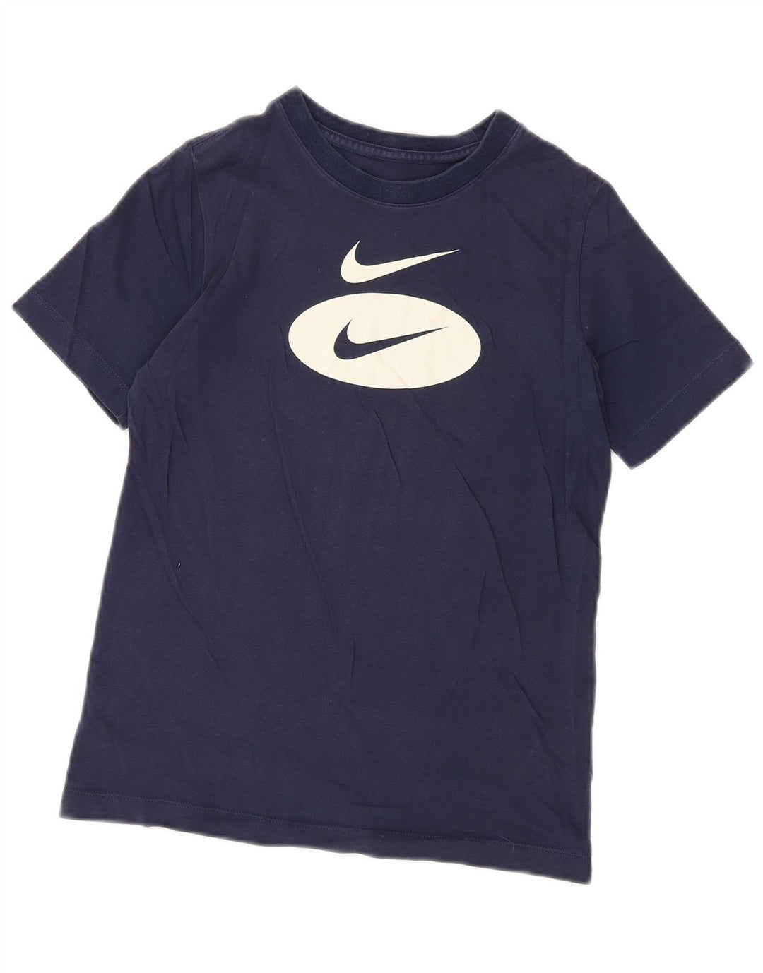 T-shirt grafica da ragazzo Nike Top 10-11 anni cotone medio blu navy