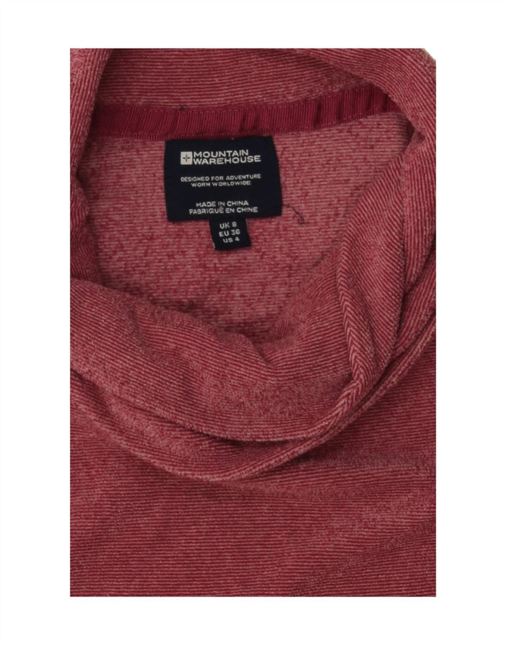 MOUNTAIN WAREHOUSE Womens Roll Neck Sweatshirt Jumper UK 8 Small Burgundy Vintage Mountain Warehouse and Second-Hand Mountain Warehouse from Messina Hembry 