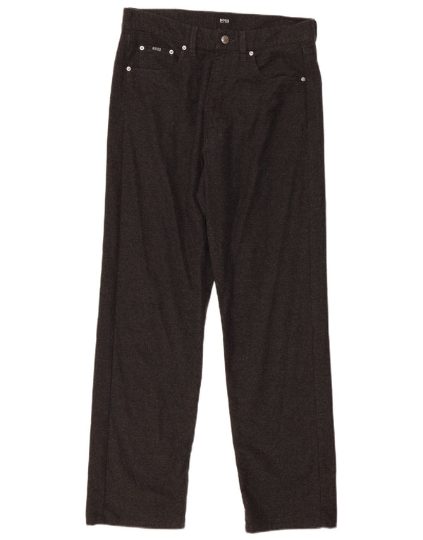 Pantaloni casual dritti da uomo Hugo Boss Arkansas W33 L30 cotone grigio