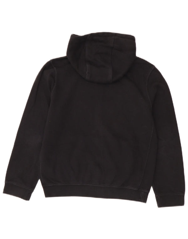 Felpa con cappuccio e zip Nike per ragazzi, 10-11 anni, cotone nero medio