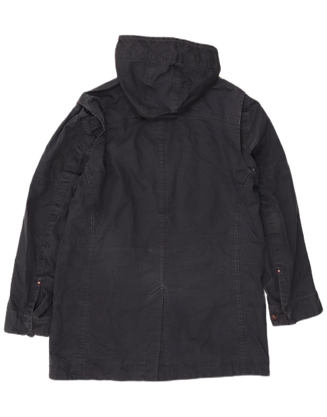 Parka da uomo con cappuccio TIMBERLAND UK 40 Large in cotone blu navy